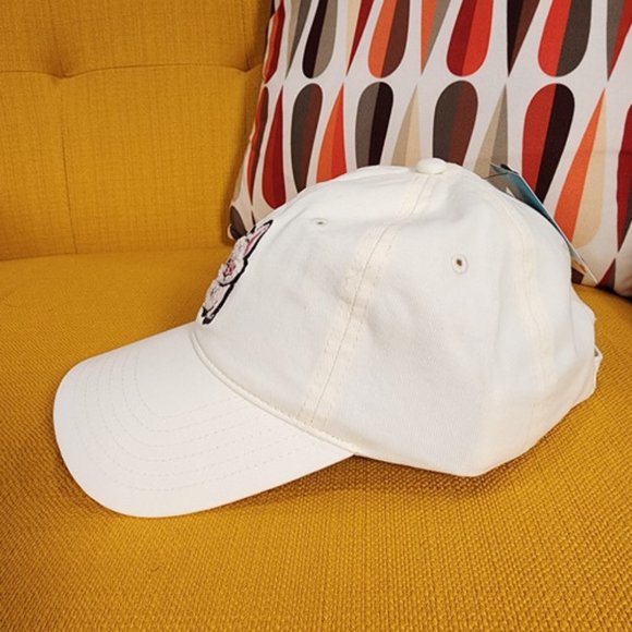 Disney Moana 2 Pua Chenille Embroidered White Dad Hat Baseball Cap NEW - Picture 4 of 12